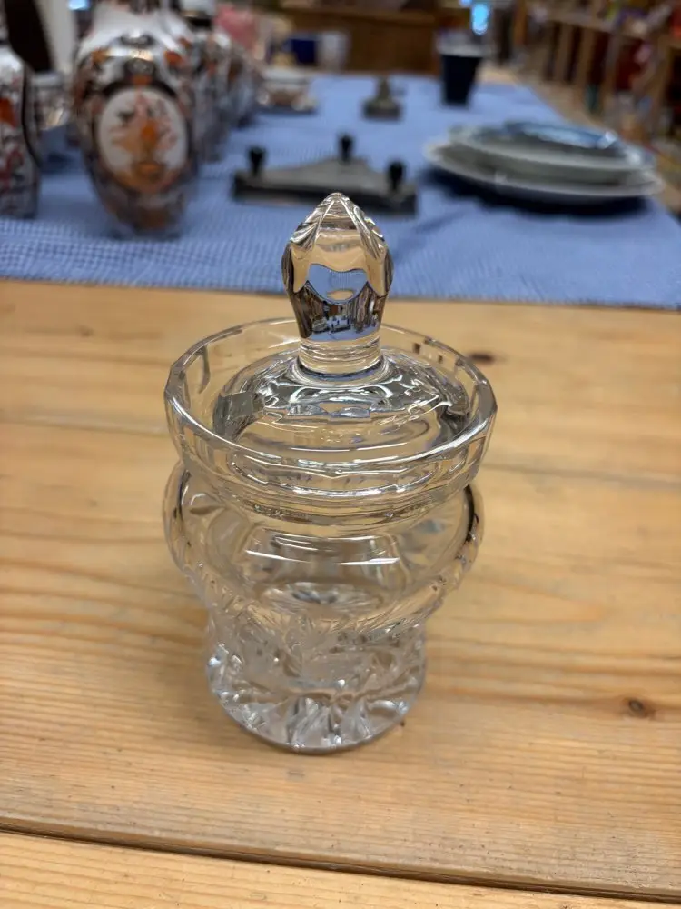 Pot met deksel kristal